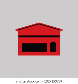 Postbox or mailbox, simple, isolated on background, vector illustration.