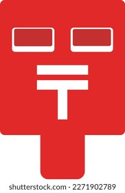 Postbox simple illustration color icon