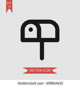 Postbox vector icon, illustration symbol
