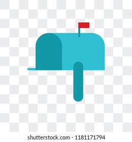 Postbox vector icon isolated on transparent background, Postbox logo concept