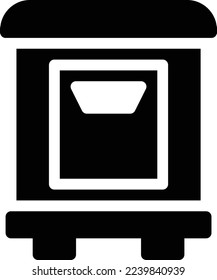 postbox Vector illustration on a transparent background. Premium quality symmbols. Glyphs vector icons for concept and graphic design. 
