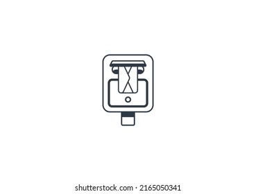 Postbox Vector Isolated Emoticon. Postbox Icon