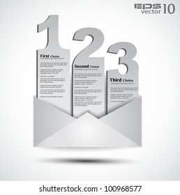 Postcard  menÃ?Â?Ã?Â¹ with 3 choices. Ideal for web usage, depliant for product comparison or business presentation.