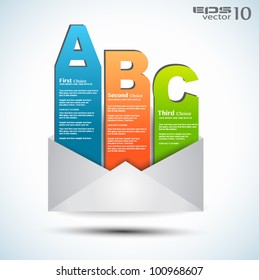 Postcard  menÃ?Â?Ã?Â¹ with 3 choices. Ideal for web usage, depliant for product comparison or business presentation.