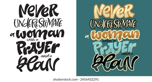 Postcard about Jesus - Lettering quote hand drawn doodle postcard. T-shirt design, mug print.