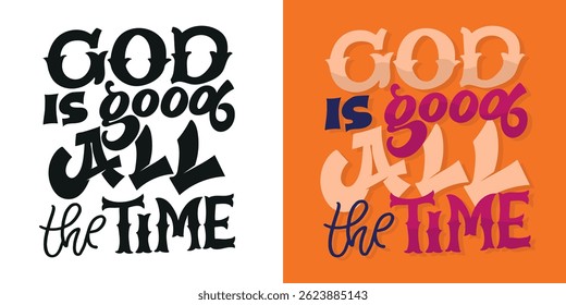 Postcard about Jesus - Lettering quote hand drawn doodle postcard. T-shirt design, mug print.