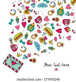 Postcard about love.