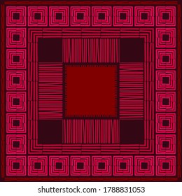 Postcard. Abstract Doodle. Memphis background. Geometric pattern in 80-90s style. Design with manual hatching. Vector illustration for web design or print.