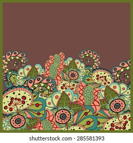 Postcard with abstract pattern. Can be used as invitation card for wedding, birthday and other holiday and summer background. Used mask.