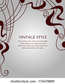 Postcard with abstract pattern. Vector illustration.