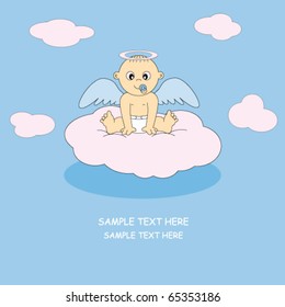 postcard angel boy
