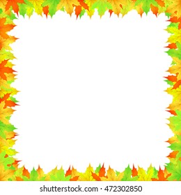 postcard from autumn leaf in vector EPS 10,