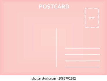 Postcard Back Template. Vector Illustration