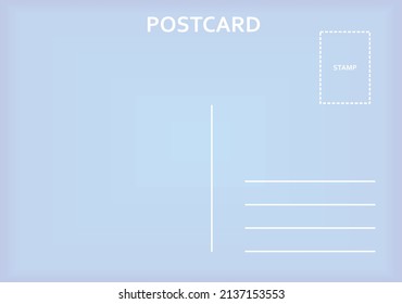 Postcard Back Template. Vector Illustration