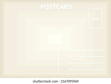 Postcard Back Template. Vector Illustration