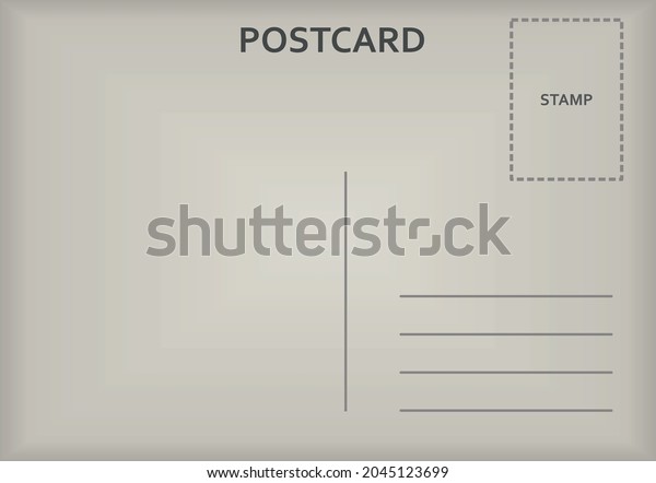 Postcard back\
template. vector\
illustration
