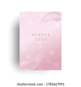 postcard background with a feeling of soft feathers flying