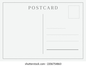 Postcard background template. Postal card back design