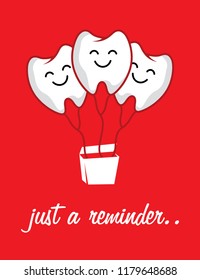 postcard background vector template for  greetings, greetings and dental health reminder tooth, brush, flosh smile