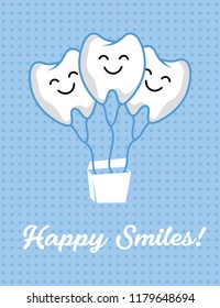 postcard background vector template for  greetings, greetings and dental health reminder tooth, brush, flosh smile