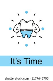 postcard background vector template for  greetings, greetings and dental health reminder tooth, brush, flosh smile