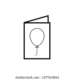 Postcard with a balloon sign