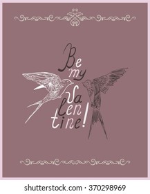 Postcard "Be my Valentine"