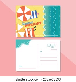 postcard with a beach view that is suitable for your summer