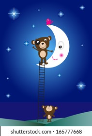 postcard bear vector