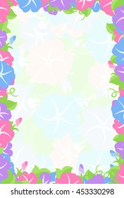 The postcard for beautiful morning glory