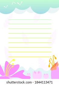 Postcard, Binder Paper, Cute Paper, Cute Template, Kids Paper, Kids Template, Cute Memo, Cute Note, Kids Memo, Kids Note, Decoration, Child Education, Child Book, Child Memo