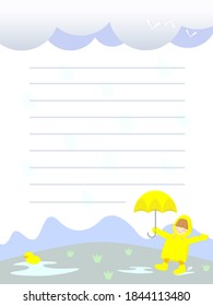 Postcard, Binder Paper, Cute Paper, Cute Template, Kids Paper, Kids Template, Cute Memo, Cute Note, Kids Memo, Kids Note, Decoration, Child Education, Child Book, Child Memo