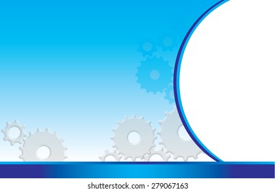 Postcard Blue Gears