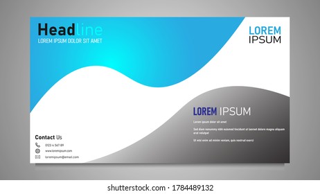 postcard, brochure cover, flyer template design with simple concept and minimalist
