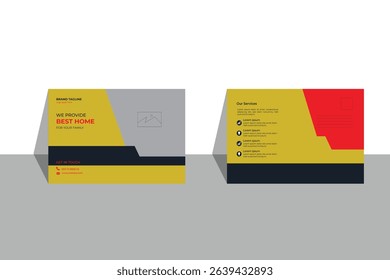Postcard business design eps file