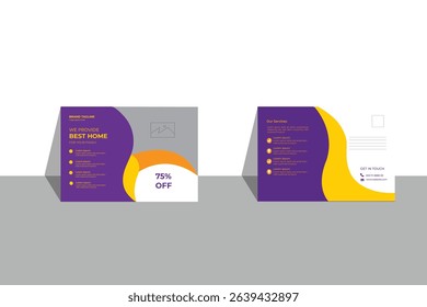 Postcard business design eps file