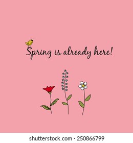 Postcard by early spring