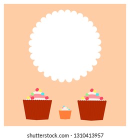 Postcard with cakes