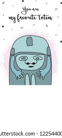 Post-card celebration gift card Pre-columbian Character