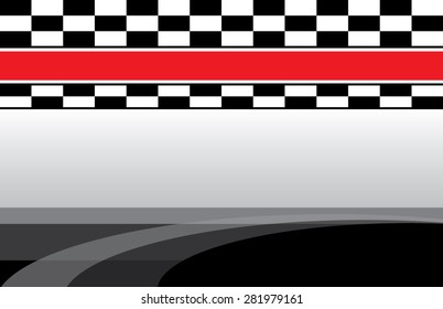 Postcard Checkered Flag