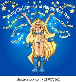 Postcard with a Christmas