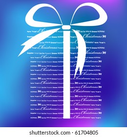 Postcard with Christmas gift