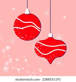 Postcard for Christmas and New Year. Vector illustration concepts for graphic and web design, social media banners, marketing materials. Vector