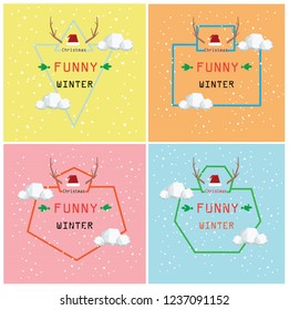 Postcard christmas set
