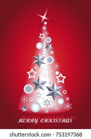 postcard, christmas tree, congratulations
