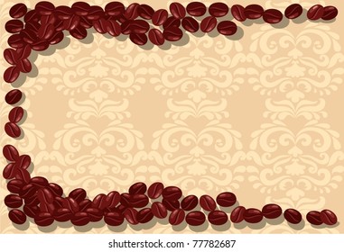 postcard with coffee grain