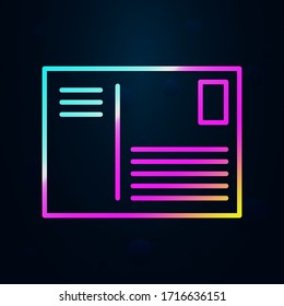 Postcard, communication nolan icon. Simple thin line, outline vector of communication icons for ui and ux, website or mobile application