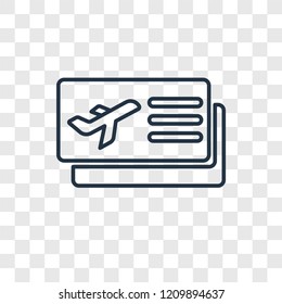 Postcard concept vector linear icon isolated on transparent background, Postcard concept transparency concept in outline style