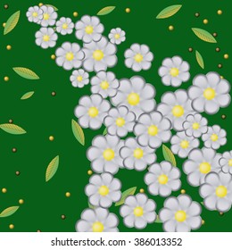 Postcard of congratulation on 8 March Women's Day Invitation. Invitation or wedding card with abstract floral background.