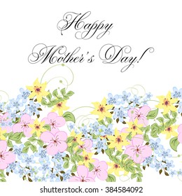 Postcard of congratulation on Mother's Day Invitation.  